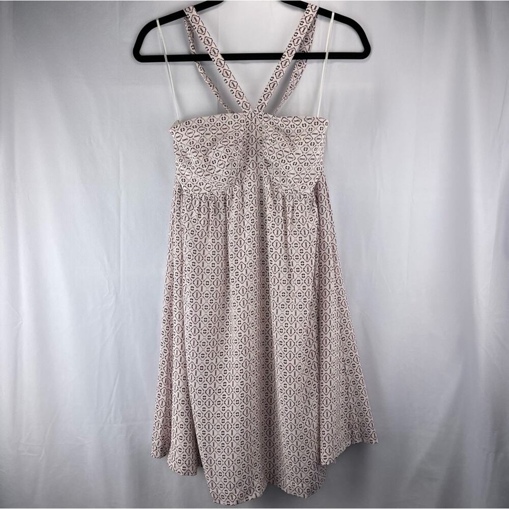 Madewell Silk Convertible Halter Dress in Echo Grid Size 6
